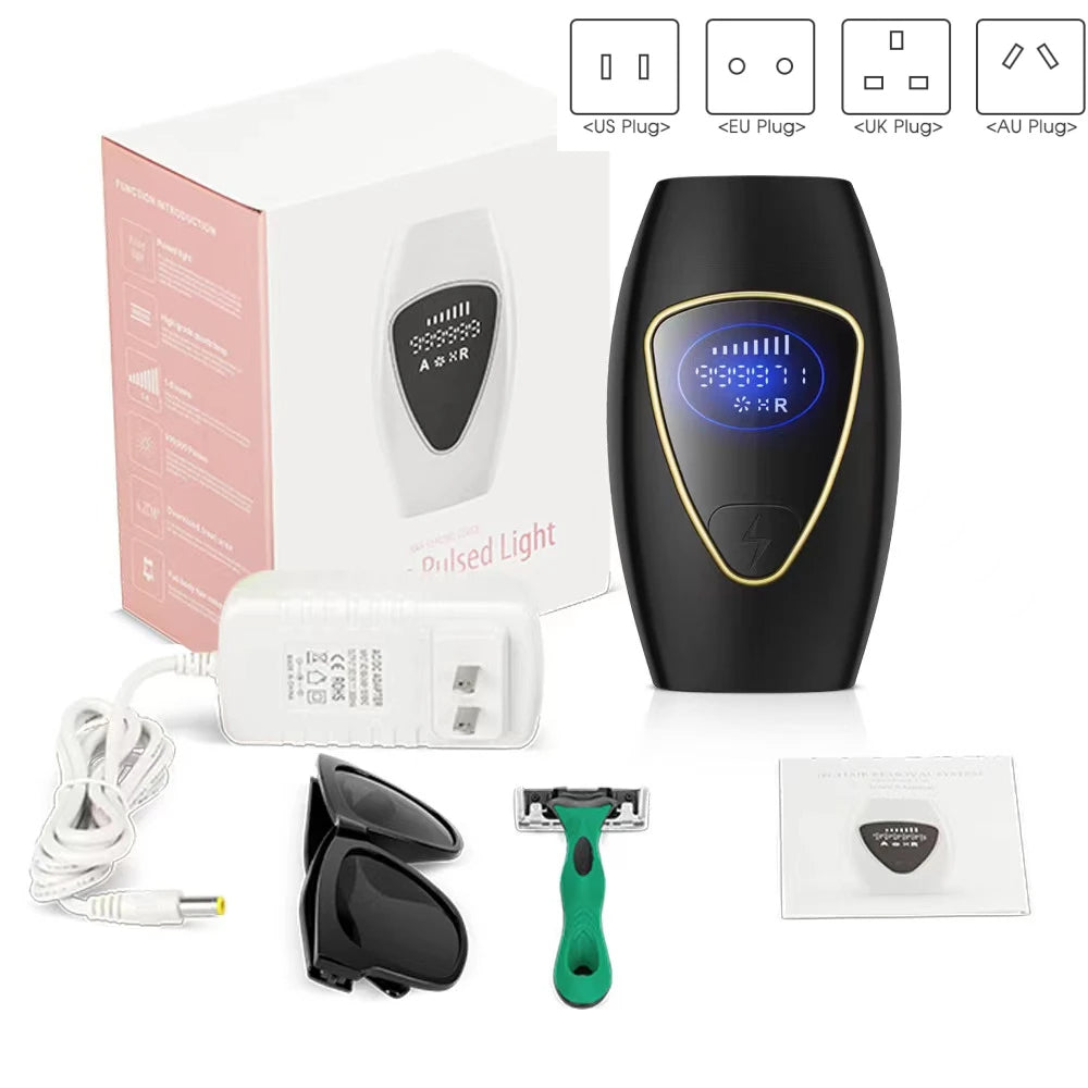 Painless Laser Hair Removal Epilator – 500,000 Flashes IPL Permanent Hair Remover for Smooth Skin - FututeX