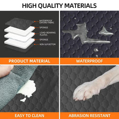 Waterproof Dog Car Seat Cover – Nonslip Pet Back Seat Hammock Protector with Side Flaps & Pockets - FututeX