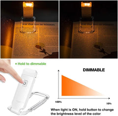 Mini LED Reading Clip Light – Portable Rechargeable Book Lamp with Adjustable Brightness & USB Charging - FututeX