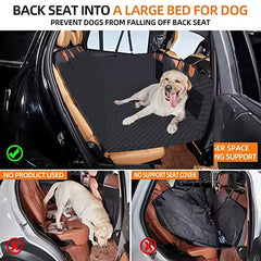 Waterproof Dog Car Seat Cover – Nonslip Pet Back Seat Hammock Protector with Side Flaps & Pockets - FututeX