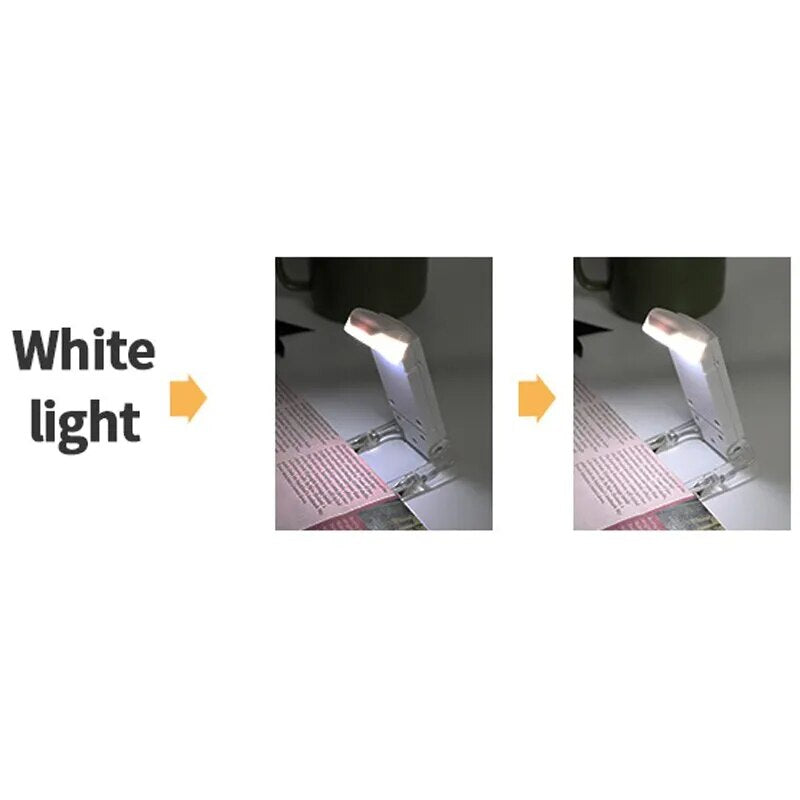 Mini LED Reading Clip Light – Portable Rechargeable Book Lamp with Adjustable Brightness & USB Charging - FututeX