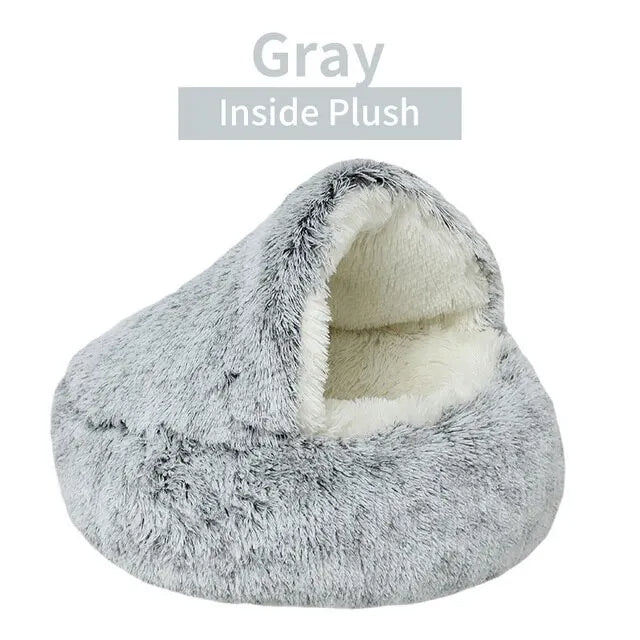 Soft Plush Round Cat Bed - FututeX