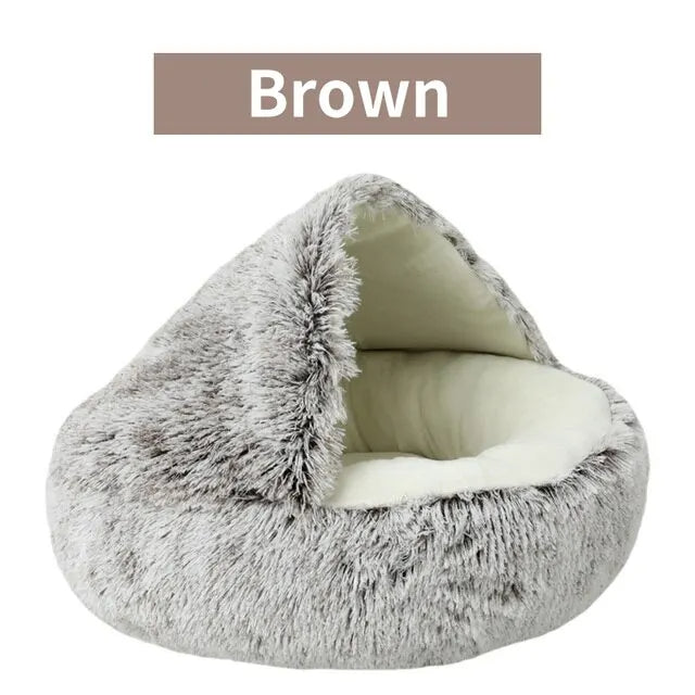 Soft Plush Round Cat Bed - FututeX