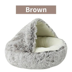 Soft Plush Round Cat Bed - FututeX
