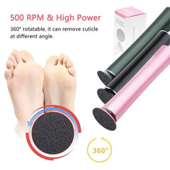 Electric Rechargeable Pedicure Foot File – Professional Callus Remover & Dead Skin Exfoliator Tool - FututeX