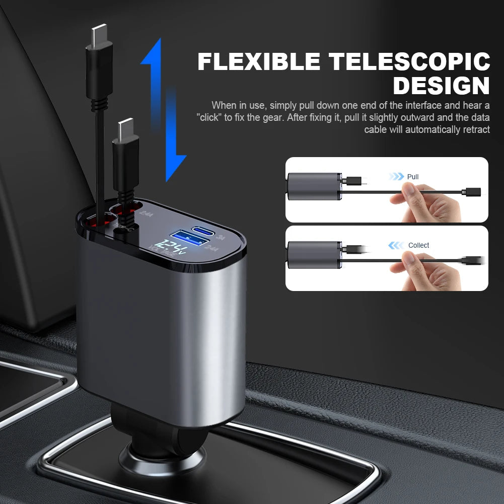 Retractable Car Charger - FututeX
