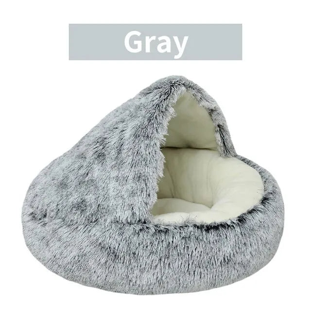Soft Plush Round Cat Bed - FututeX