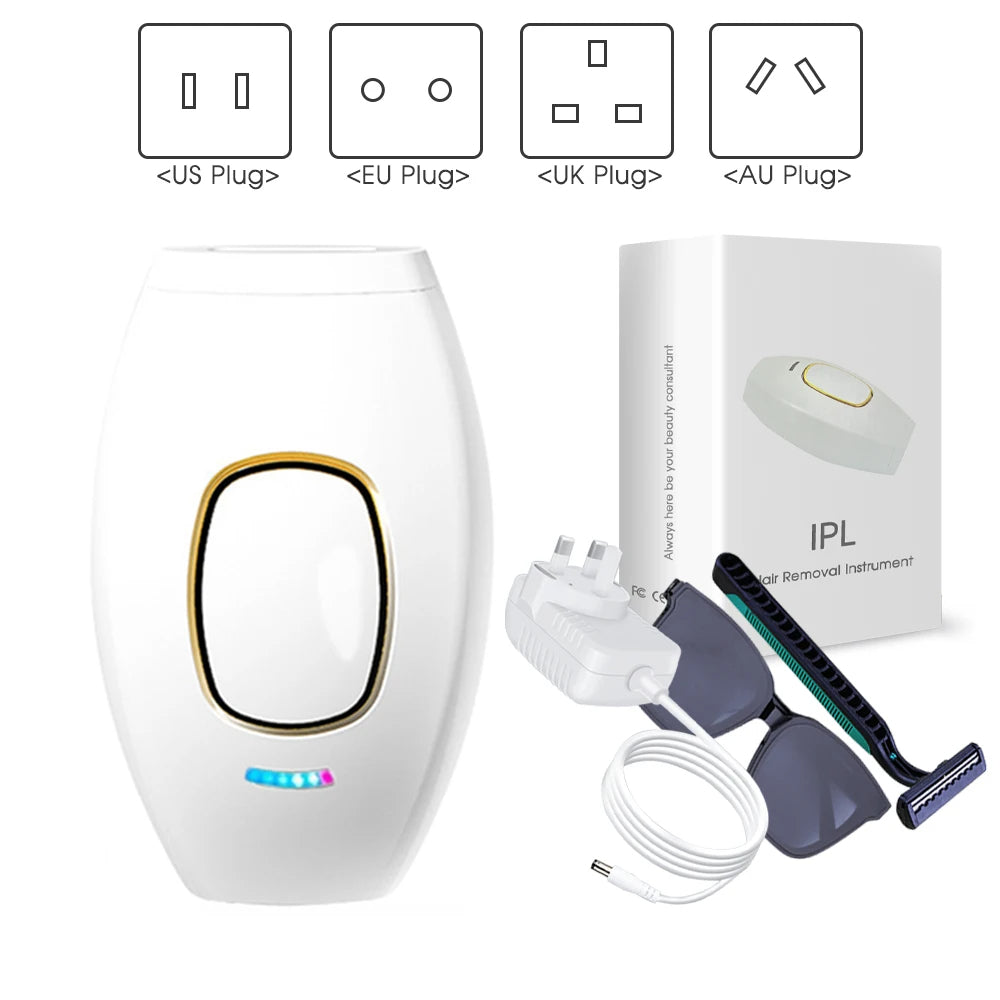Painless Laser Hair Removal Epilator – 500,000 Flashes IPL Permanent Hair Remover for Smooth Skin - FututeX